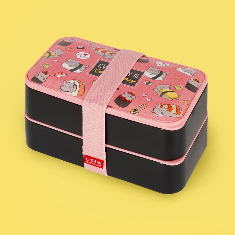 1200 ml Lunch Box - Sushi Cat - Lunch Box