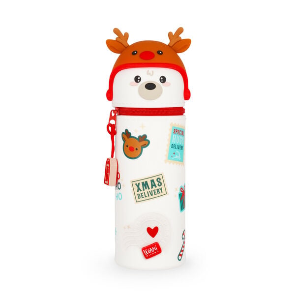 Astuccio di Natale 2 in 1 in Silicone Polar Bear - Kawaii