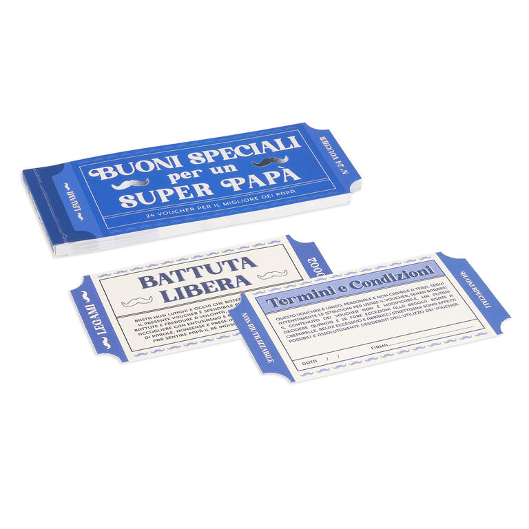 Book of 24 Vouchers for Dad - Italian - Gift Vouchers