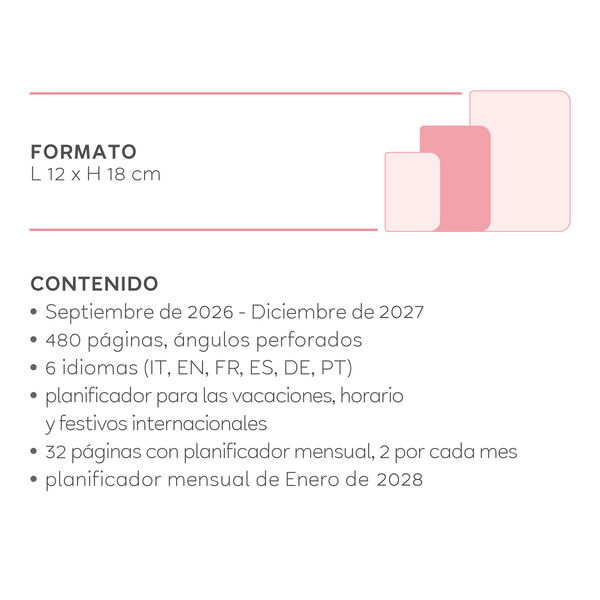 Agenda Diaria 2026/2027 16 Meses - Eclectic Blue - Medium