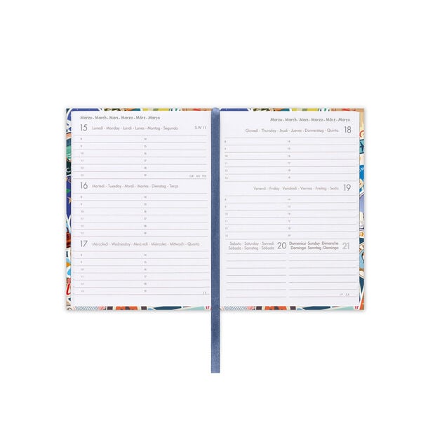 Agenda 12 Mesi Settimanale Fotografica  Mini 2027 - Travel Stickers