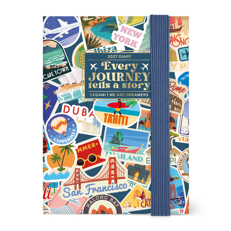 Agenda 12 Mesi Settimanale Fotografica Mini 2027 - Travel Stickers Agenda 12 Mesi Settimanale Fotografica Mini 2027 - Travel Stickers