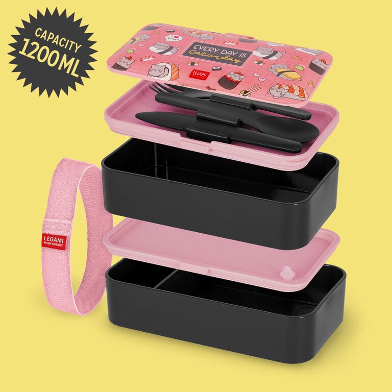 1200 ml Lunch Box - Sushi Cat - Lunch Box