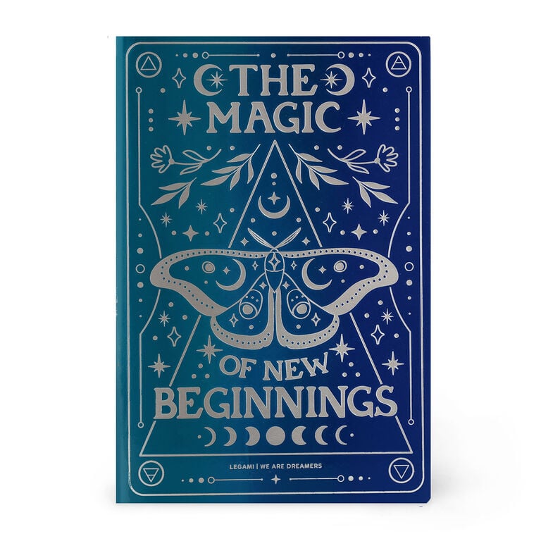 A5 Lined Notebook with Illustrated Hard Cover - Moth A5 Lined Notebook with Illustrated Hard Cover - Moth