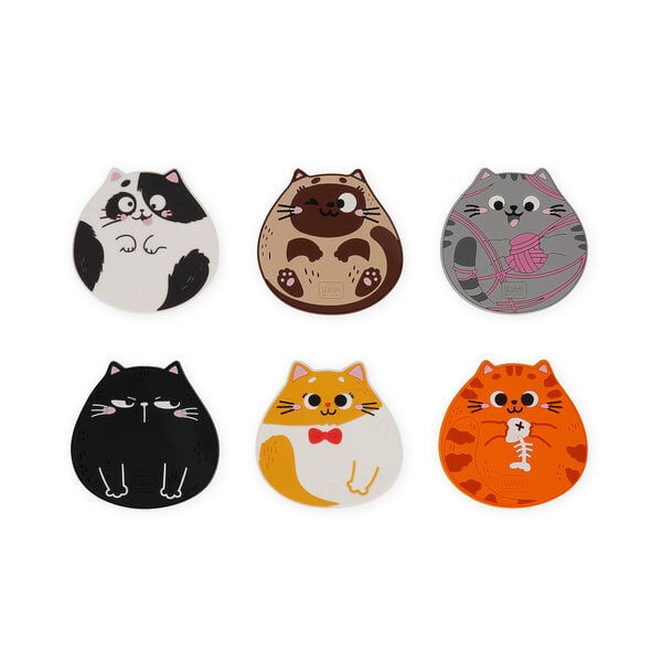 Set of Six Coasters - The Coaster Club - Kitty Set of Six Coasters - The Coaster Club - Kitty