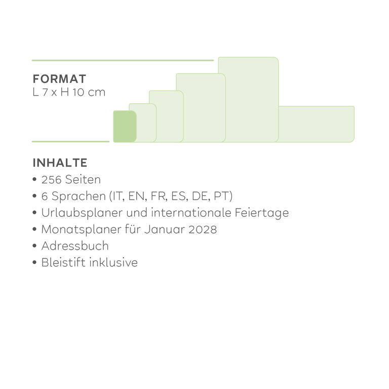 Terminplaner für 12 Monate - 2 Tage pro Seite Mini 2027 - Eclectic Blue