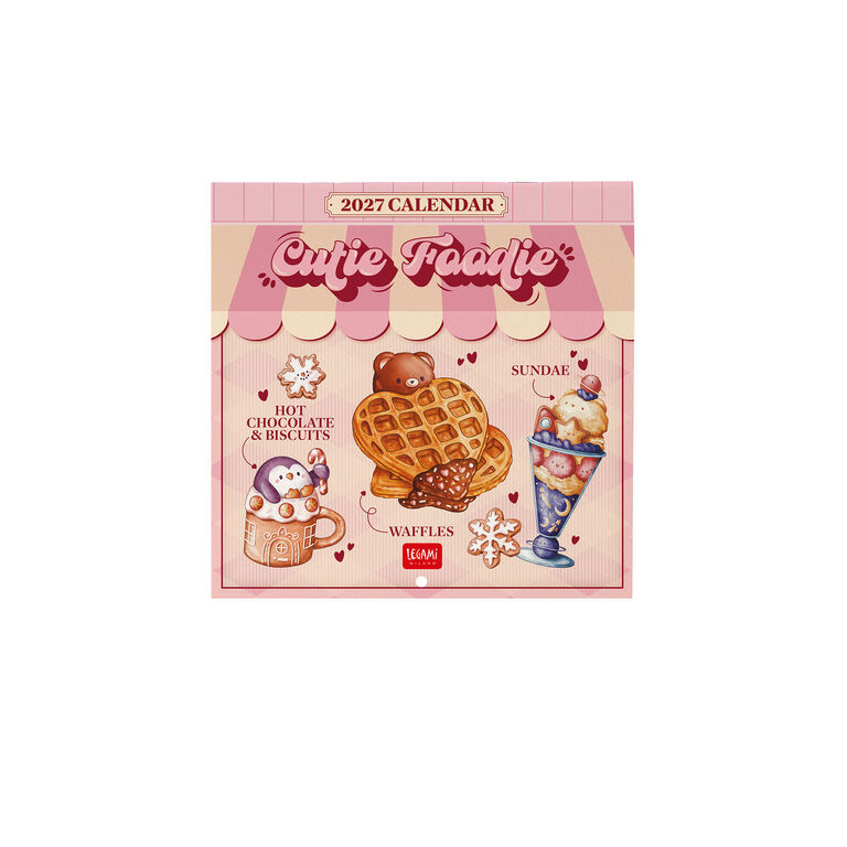Calendario da Parete 2027 - 18 x 18 cm - Cutie Foodie Calendario da Parete 2027 - 18 x 18 cm - Cutie Foodie