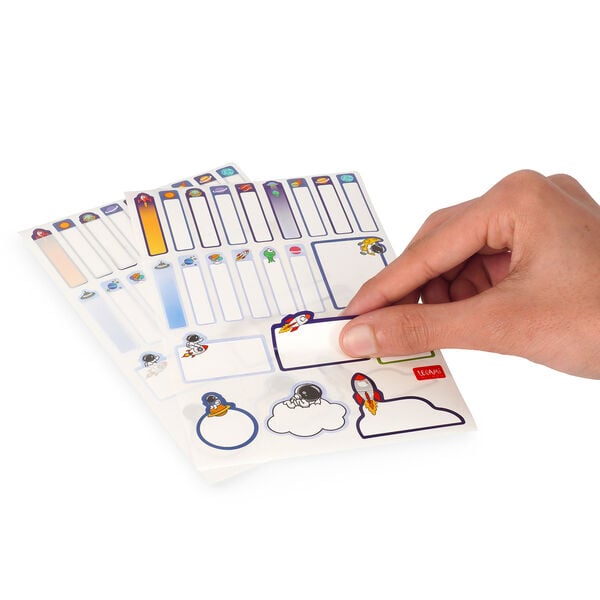 Adhesive Labels with Protective Film - My Name Is... - Space Adhesive Labels with Protective Film - My Name Is... - Space