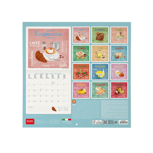 Calendario da Parete 2027 - 30 x 29 cm - La Dolce Vita