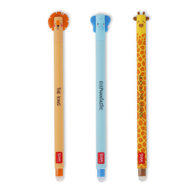 Legami Recambio para bolígrafo de gel borrable, juego de 3 repuestos, 5.1  in de altura, tinta termosensible roja, punta de 0.028 in