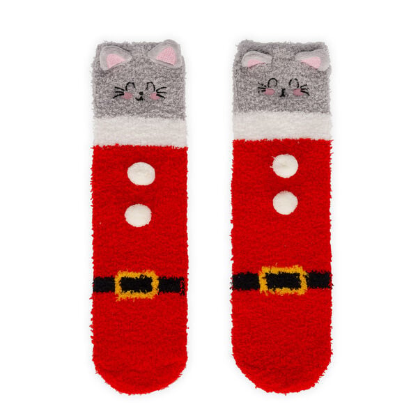 Calzini Antiscivolo di Natale Adulto Kitty Santa - It's a Match!
