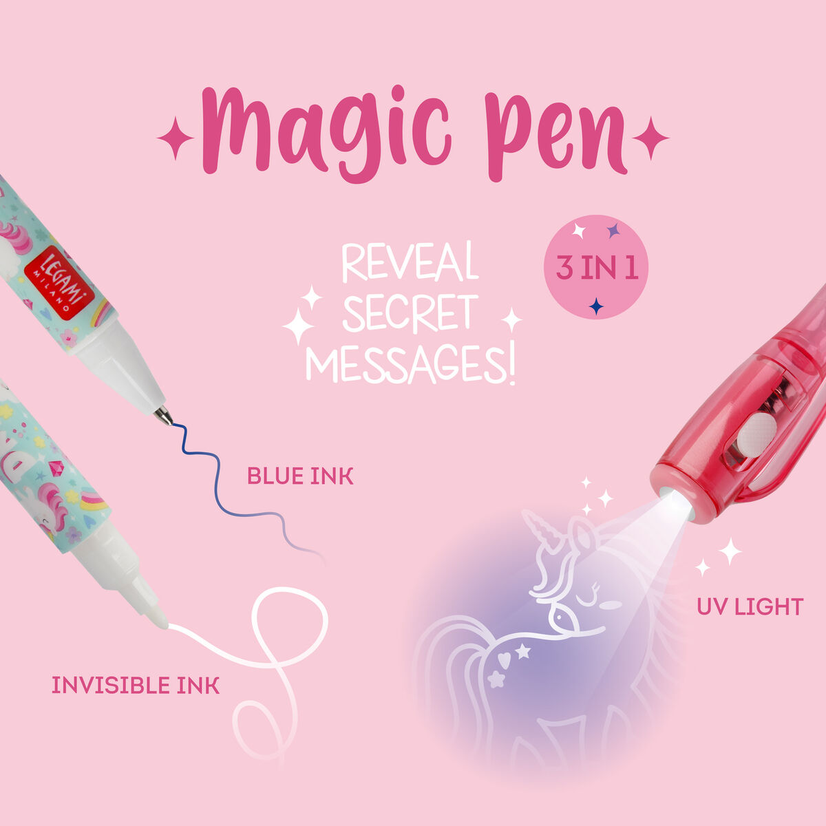 Penna con Inchiostro Invisibile - Magic Pen, , zoo