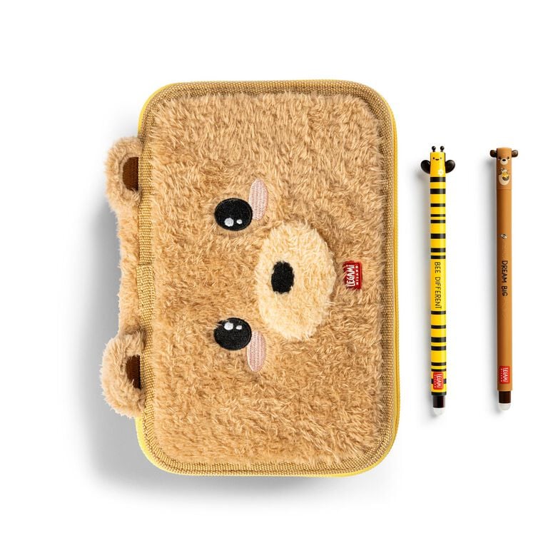 Astuccio 3 Scomparti - Teddy + 2 Penne Cancellabili Astuccio 3 Scomparti - Teddy + 2 Penne Cancellabili