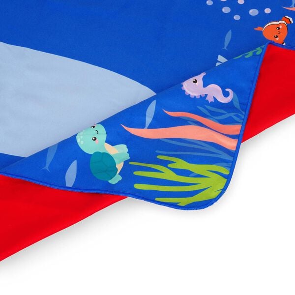 Shark Towelling Poncho For Kids - Kids Poncho