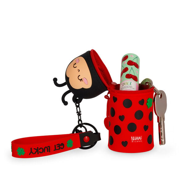 Ladybug Coin Purse with Key Ring - Mini Kawaii