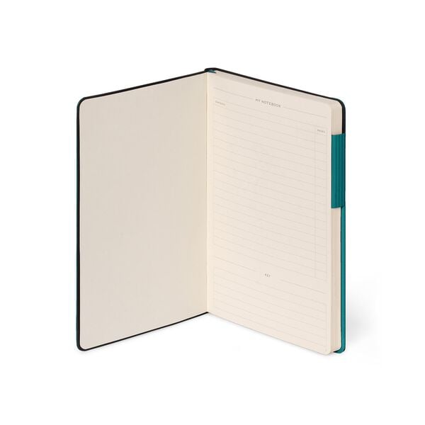 Lined Notebook with Monochrome Soft Cover - Malachite Green - My Notebook
