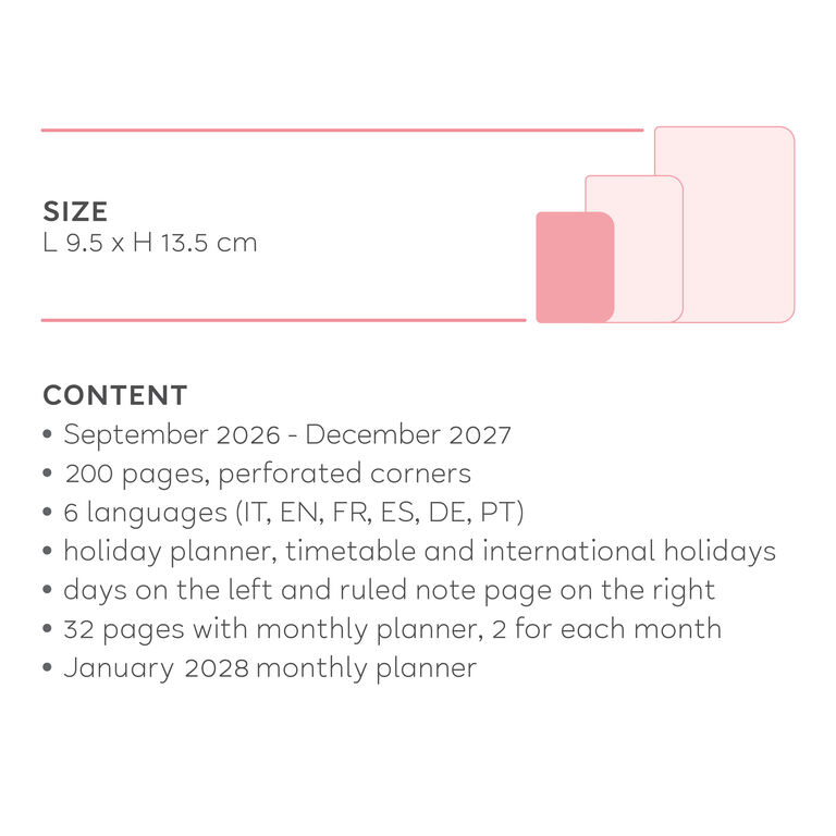 16-Month Small Weekly Diary for 2026/2027 - Cosmic Lilac - With Notebook 16-Month Small Weekly Diary for 2026/2027 - Cosmic Lilac - With Notebook