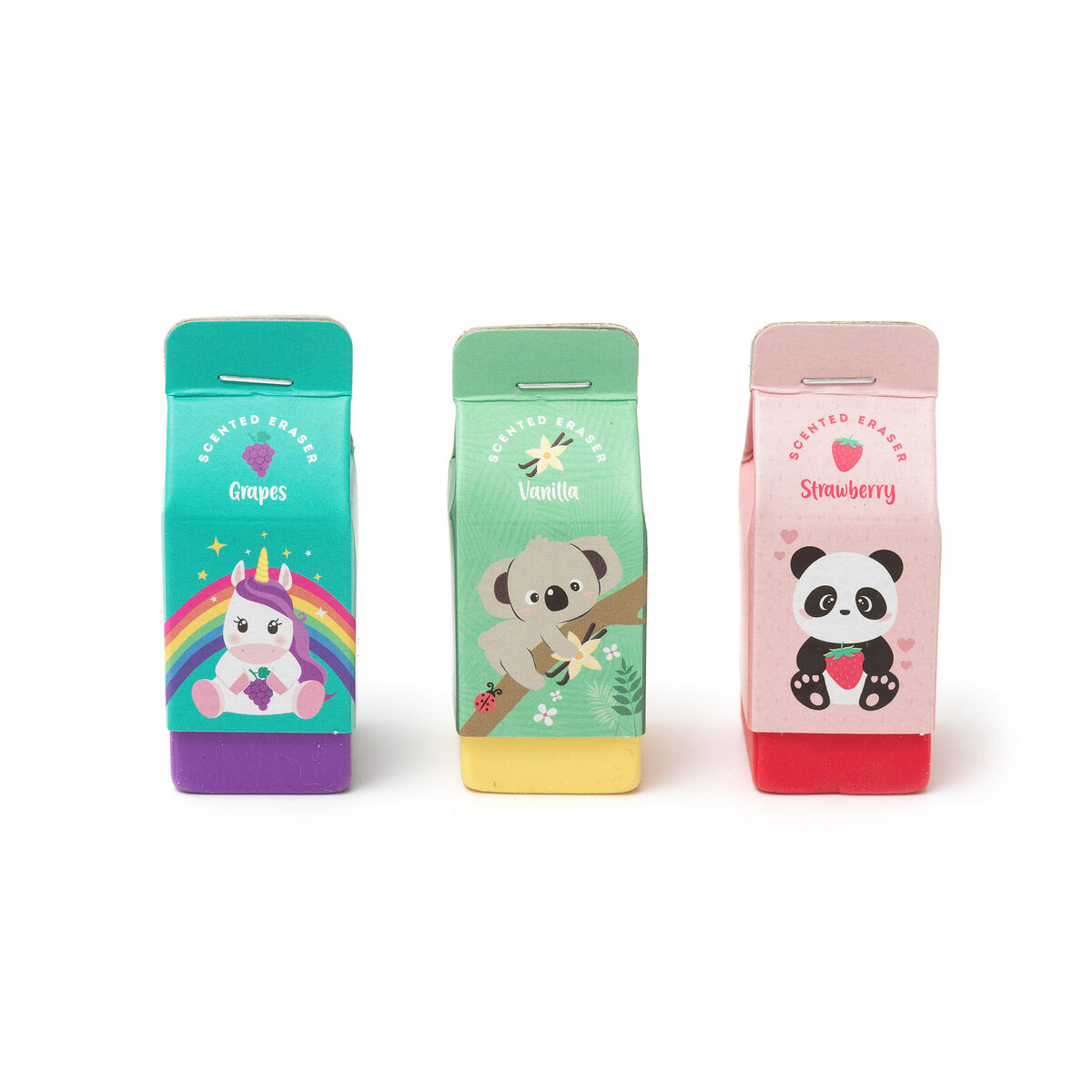 Set of 3 Scented Erasers - Yummy Yummy, , zoo