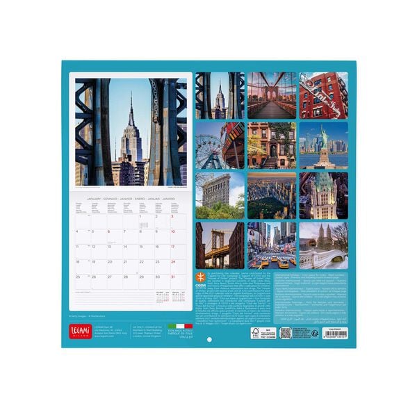 Calendario da Parete 2027 - 30 x 29 cm - New York