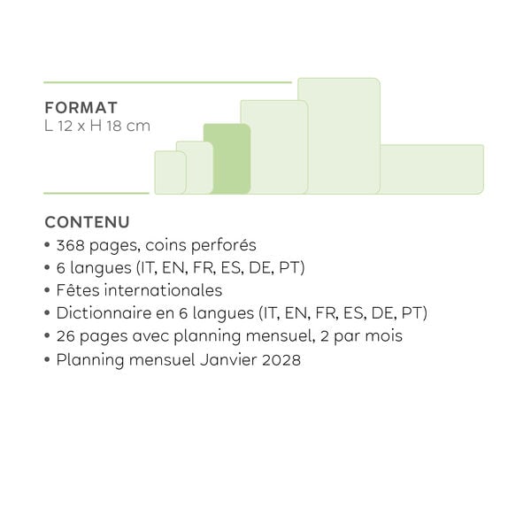 Agenda 12 Mois Journalier Medium 2027 - Botanic Garden