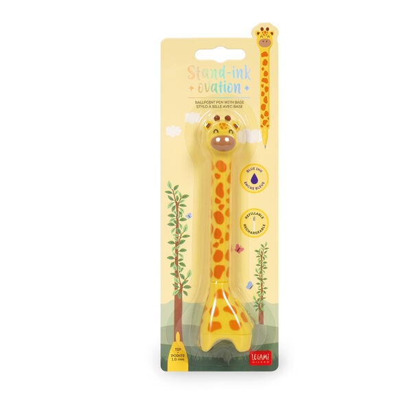 Stylo à Bille Giraffe avec Base - Stand-Ink Ovation