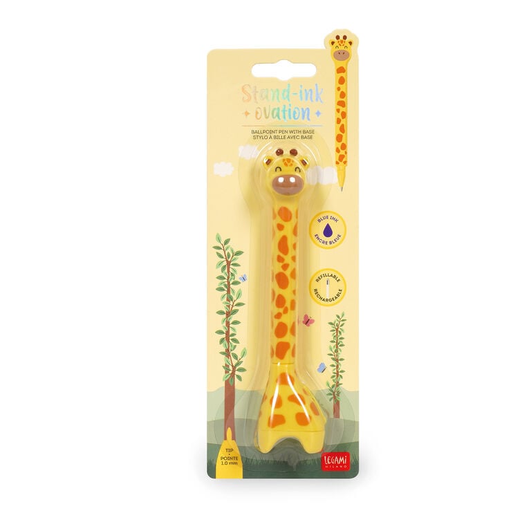 Stylo à Bille Giraffe avec Base - Stand-Ink Ovation
