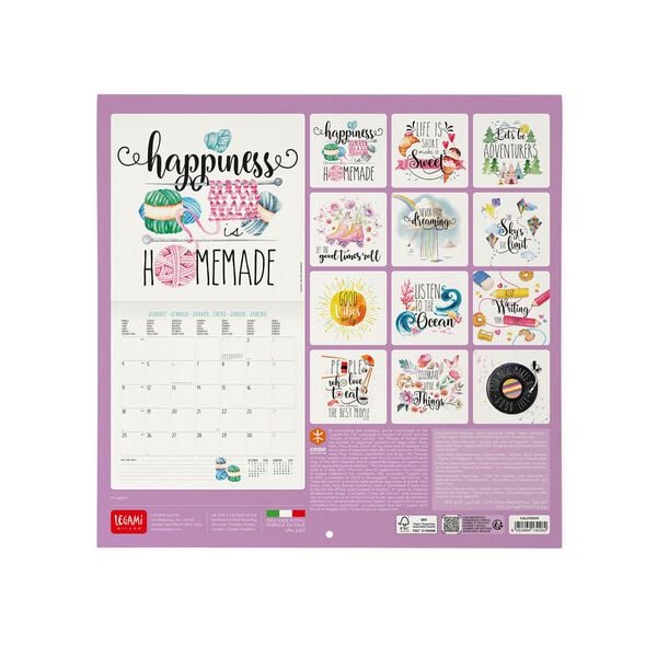 Calendario da Parete 2027 - 30 x 29 cm - Aphorisms