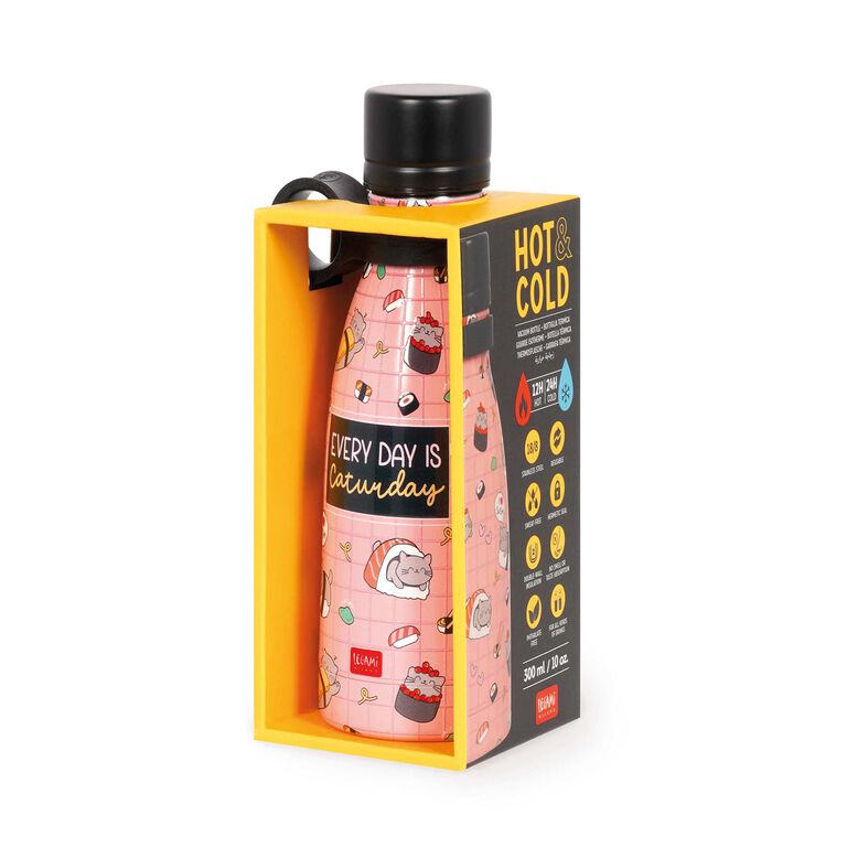 300 ml Mini Vacuum Bottle - Sushi Cat - Hot & Cold 300 ml Mini Vacuum Bottle - Sushi Cat - Hot & Cold
