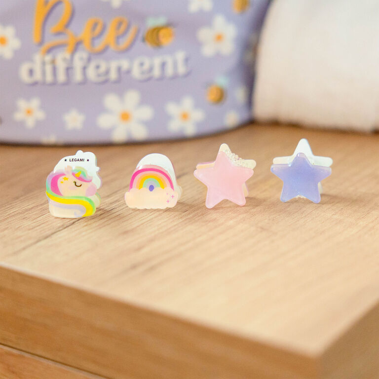 Set aus 4 Mini-Haarclips Unicorn - Clip me up!