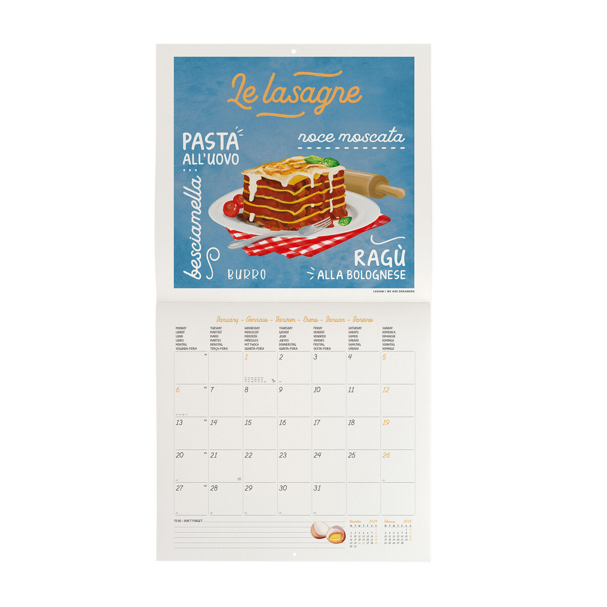 Legami - Calendario Da Parete 2025, Calendario Da Muro 16 X 49 Cm, 12 Mesi E Planner - 2