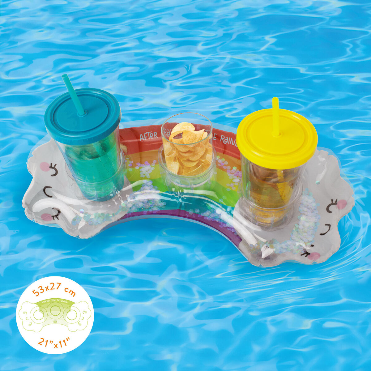 Inflatable Drink Holder - Good Vibes, , zoo