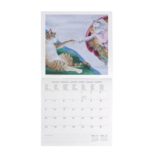 Mastertcats 2027 Wall Calendar - 30 x 29 cm