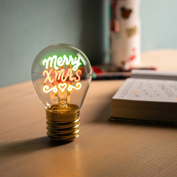 Lampada da Tavolo di Natale a Lampadina Merry Xmas - Bulb Fiction