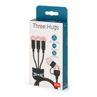 3-in-1 Charging and Synchronisation Cable - Three Hugs, , zoo