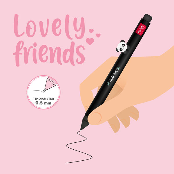 Gelstift mit Deko-Tierchen Panda „Hug me“ - Lovely Friends