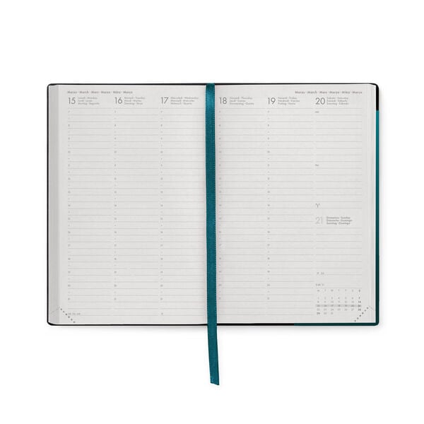 Agenda Semanal 2026/2027 16 Meses - Deep Teal - Medium