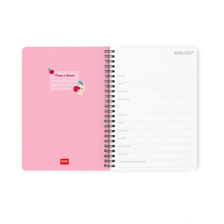 Wochenplaner 2026/2027 für 16 Mesi - Teddy Bear Pink - Mit Spiralbindung - Large Wochenplaner 2026/2027 für 16 Mesi - Teddy Bear Pink - Mit Spiralbindung - Large