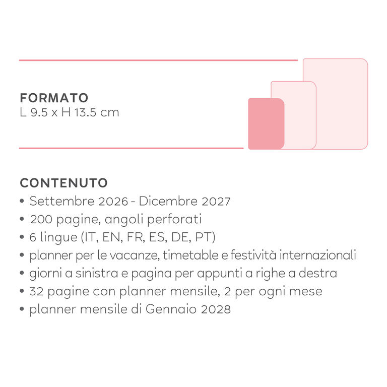 Agenda 2026/2027 Settimanale 16 Mesi - Cosmic Lilac - Con Notebook - Small Agenda 2026/2027 Settimanale 16 Mesi - Cosmic Lilac - Con Notebook - Small