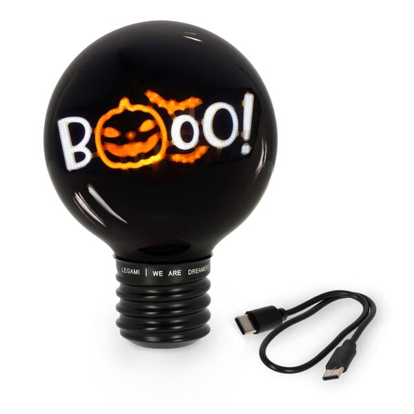 Lámpara Decorativa de Mesa en Forma de Bombilla - Pumpkin Booo - Bulb Fiction Lámpara Decorativa de Mesa en Forma de Bombilla - Pumpkin Booo - Bulb Fiction