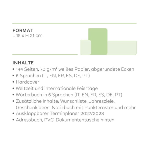 Agenda 12 Mesi Settimanale Spiralata - Large - 2027