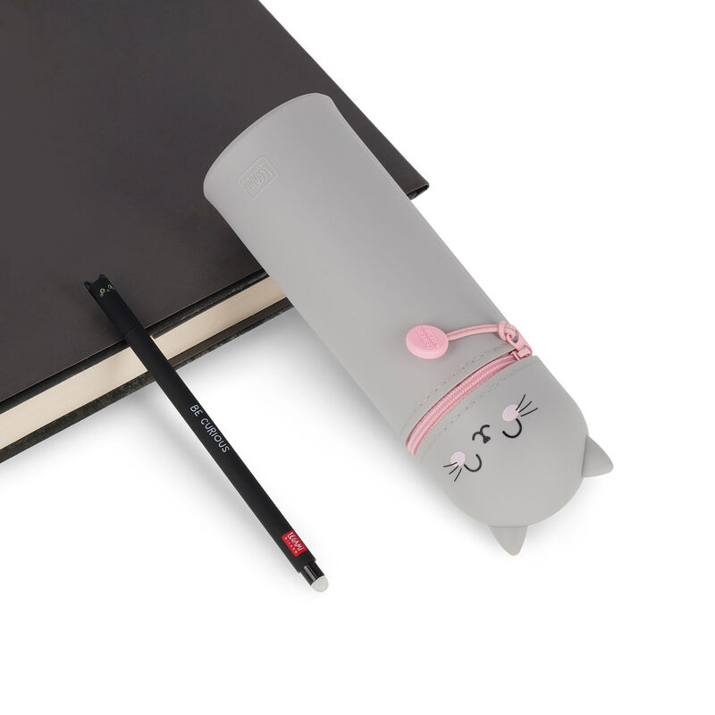 Kawaii Kitty Erasable Pen Set and Pencil Case, , zoo