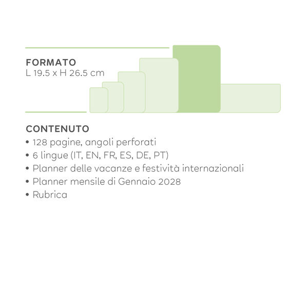 Agenda 12 Mesi Settimanale Maxi 2027 - Botanic Garden