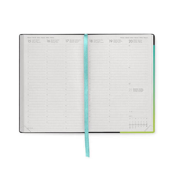 Agenda Semanal 2026/2027 16 Meses - Shades of Green - Medium