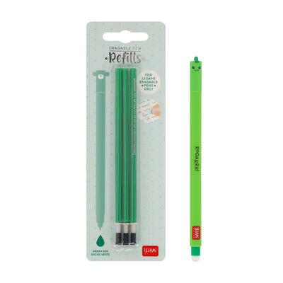 Set Löschbarer Stift Dino mit grüner Ersatzmine