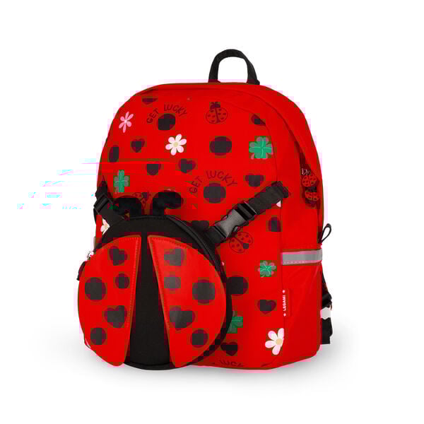 2-in-1 Ladybug Backpack with Removable Front Pocket - So Cute!