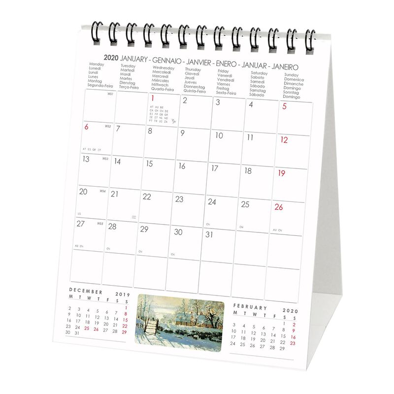 2020 Desk Calendar 12x14 5 Cm Claude Monet Legami Com