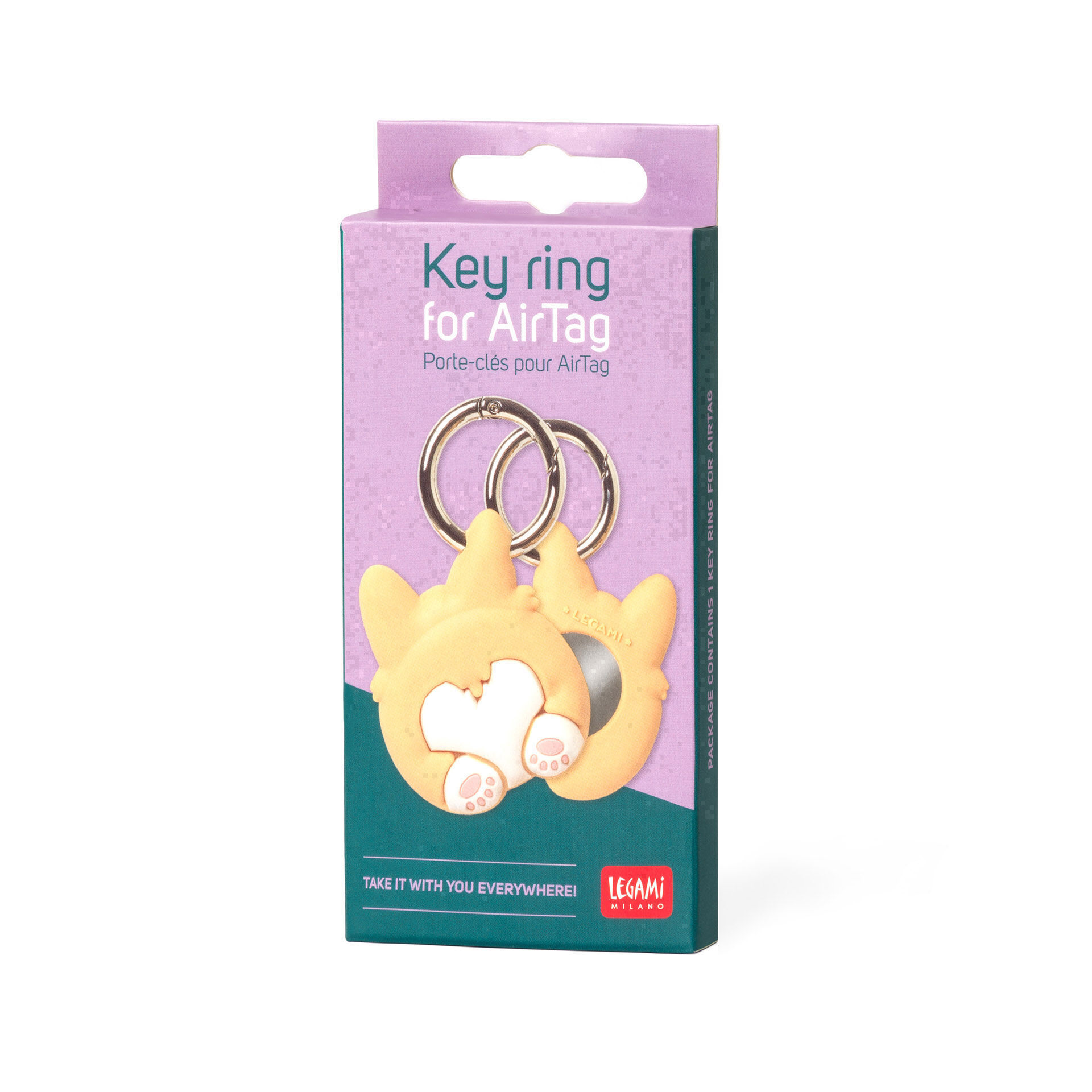 Key Ring For Airtag Portachiavi per AirTag Legami in Silicone e Metallo Tema Heart Personalizza il tuo Dispositivo 3,8X5 cm Adulto Protegge senza Influire il Segnale Unisex 