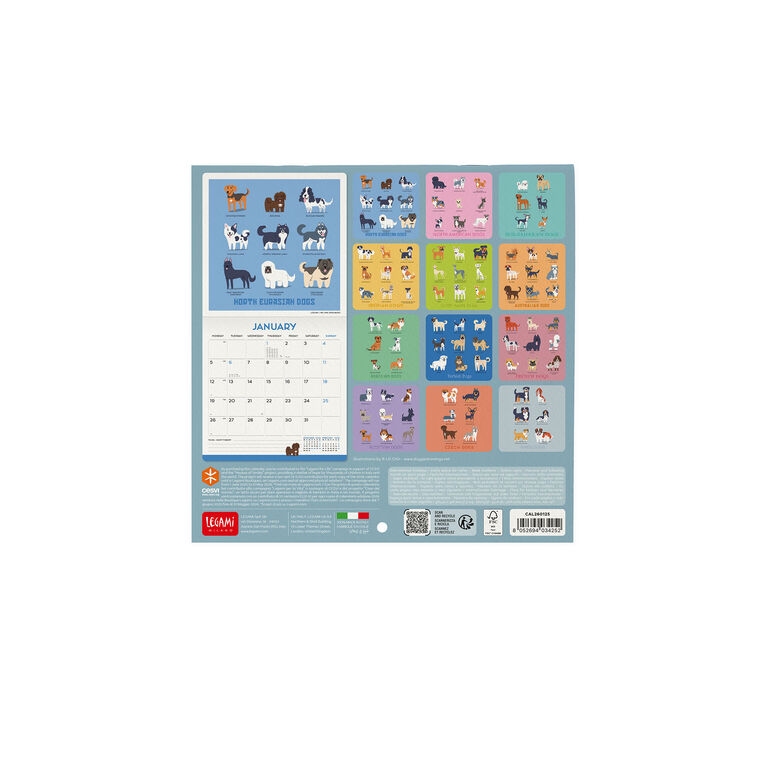 Calendario da Parete 2026 - 18 x 18 cm