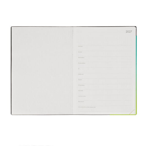 Agenda 12 Mesi Giornaliera Large 2027 - Shades of Green