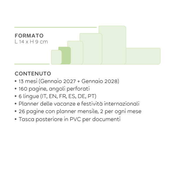 Agenda 13 Mesi Settimanale ad Album Small 2027 - Sunset Vibes